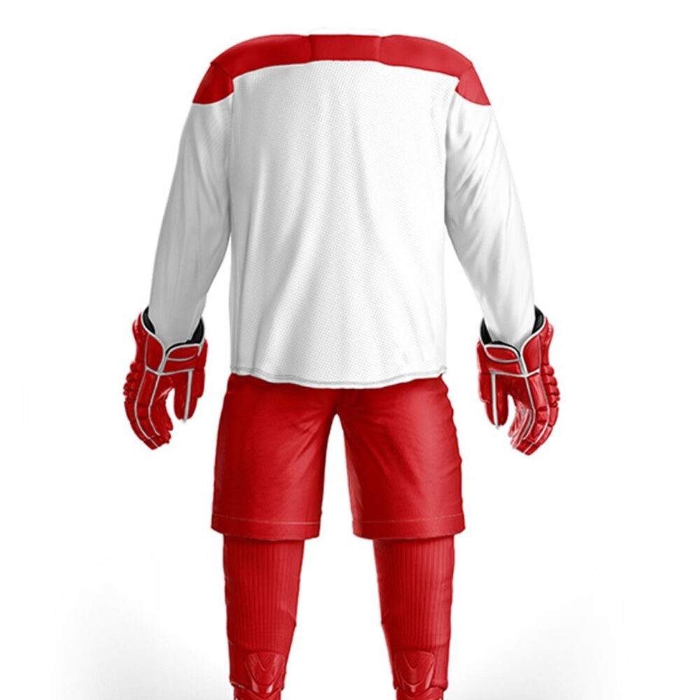 Custom Red Cream-Royal Hockey Jersey