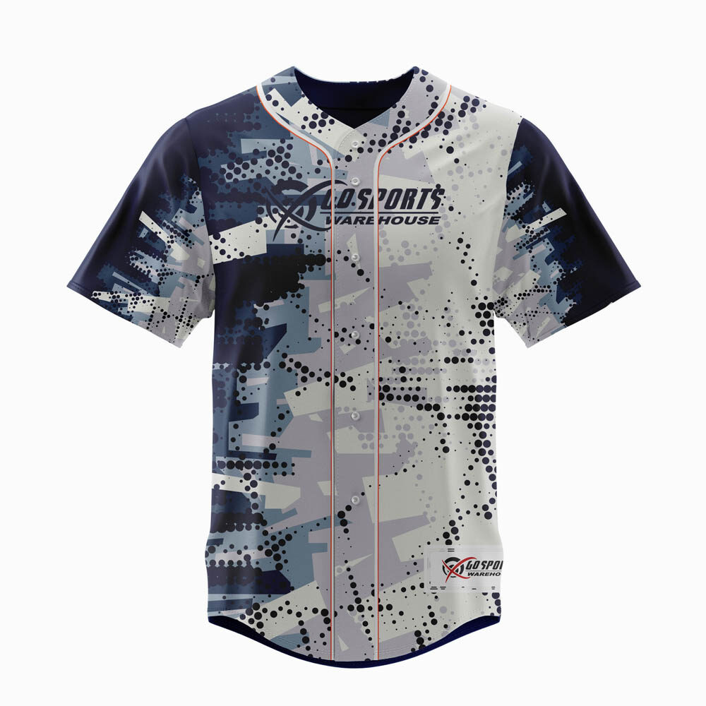 Full Button Sublimation Baseball Jersey
