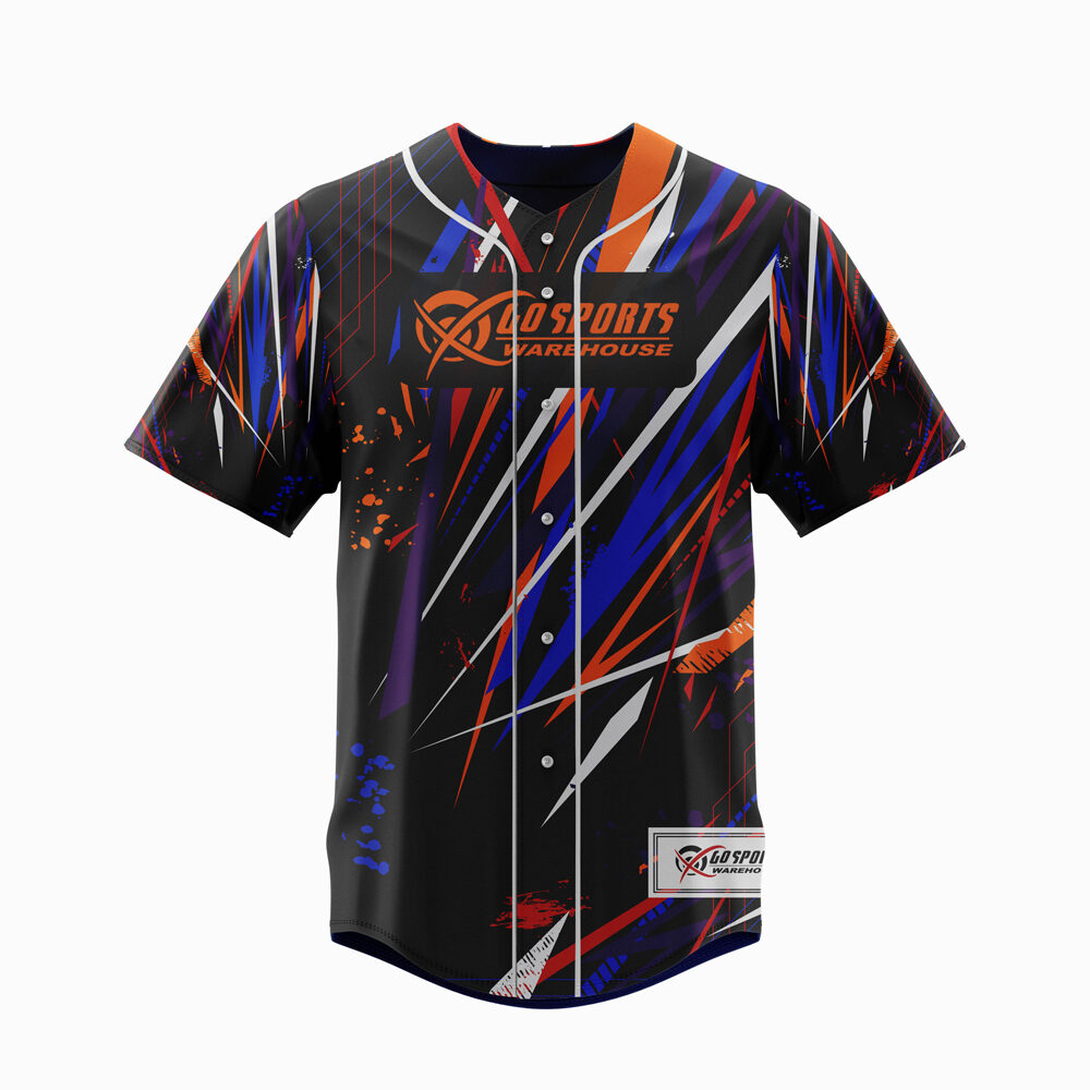 Full Button Sublimation Baseball Jersey